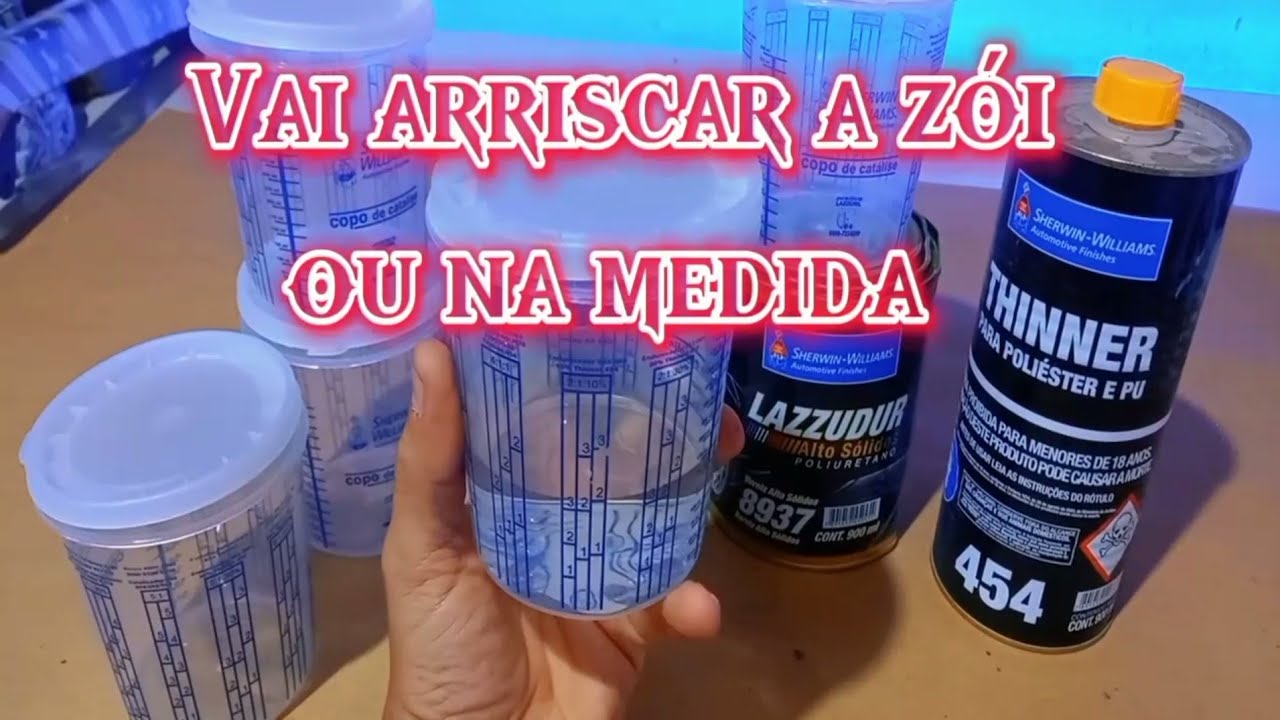 Como diluir e catalisar verniz pu 8937 de maneira correta com copo de medida