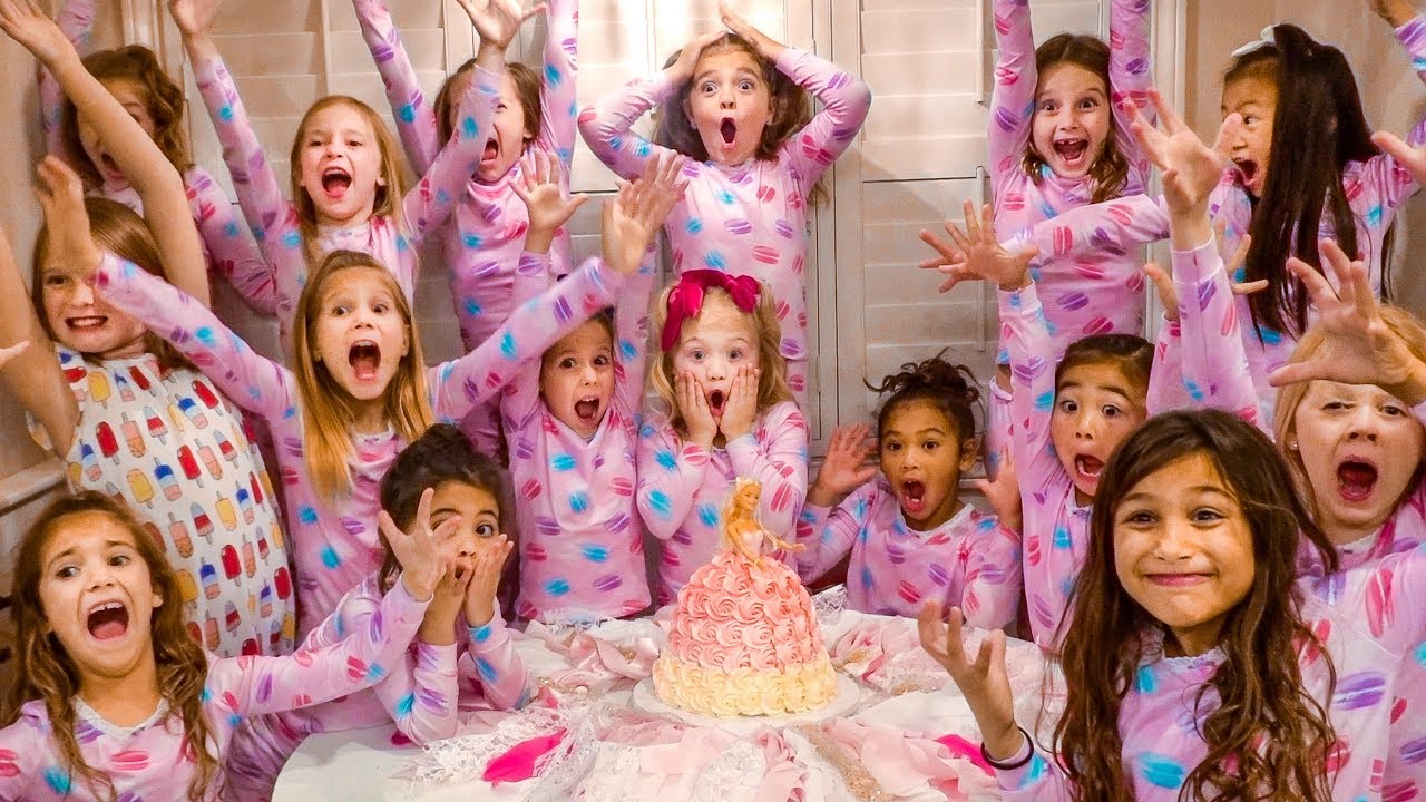 Everleigh's Giant Birthday Party Sleepover With 15 Girls!!!