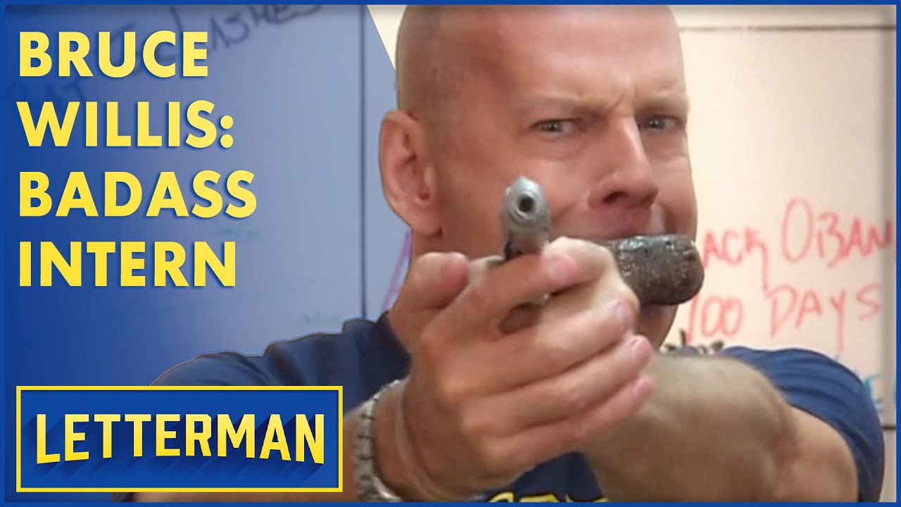 Bruce Willis Is A Badass Intern | Letterman