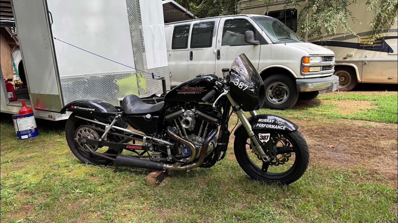 Sportster drag bike, some winter improvements 