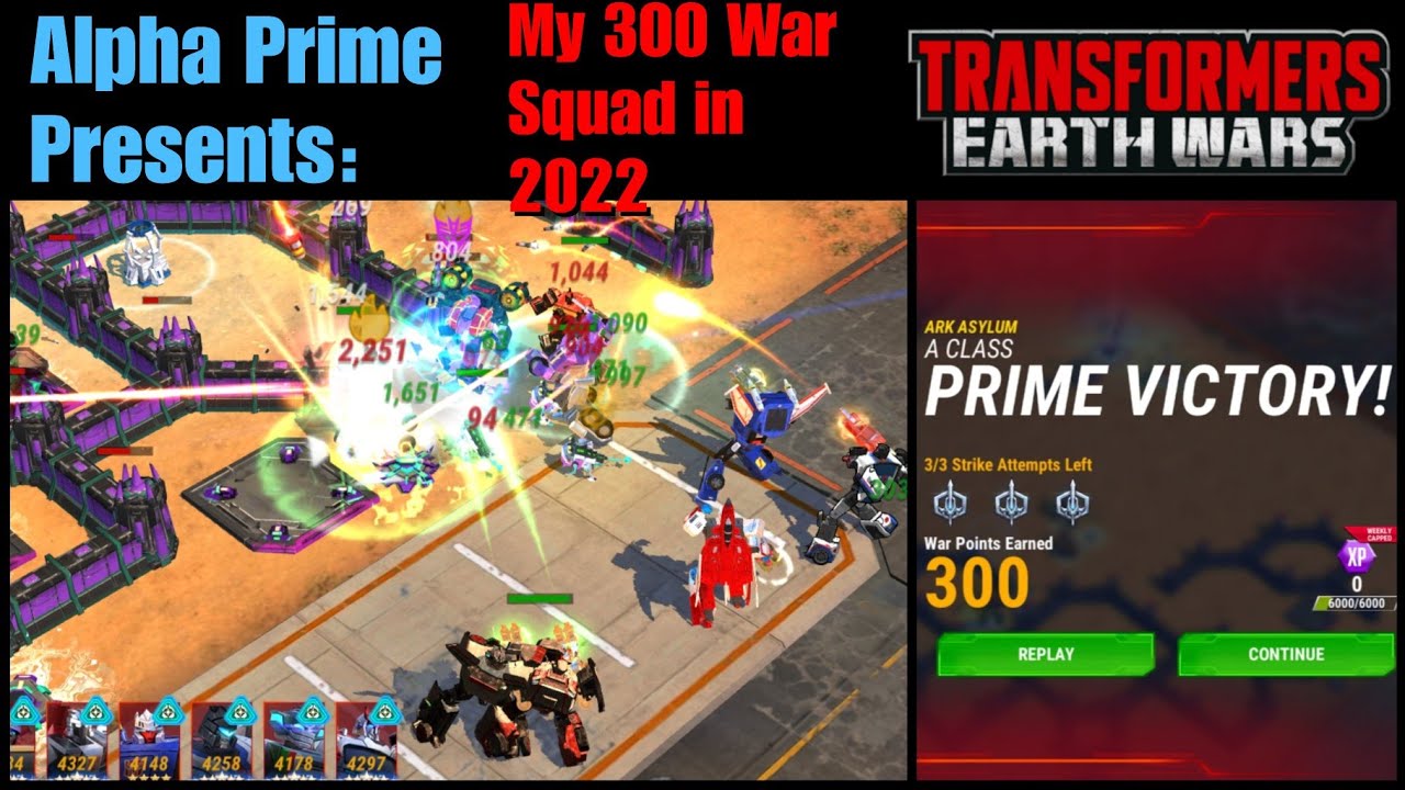Transformers Earth Wars! - How I 300 in Prime league (hard mode) consistently