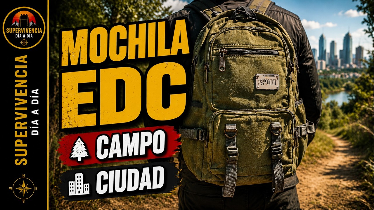 🎒 MOCHILA EDC TODOTERRENO 🔥 CIUDAD + CAMPO | UN EDC PARA TODO