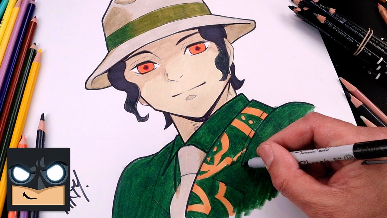 How To Draw Muzan Kibutsuji | Demon Slayer Sketch Art Lesson (Step by Step)