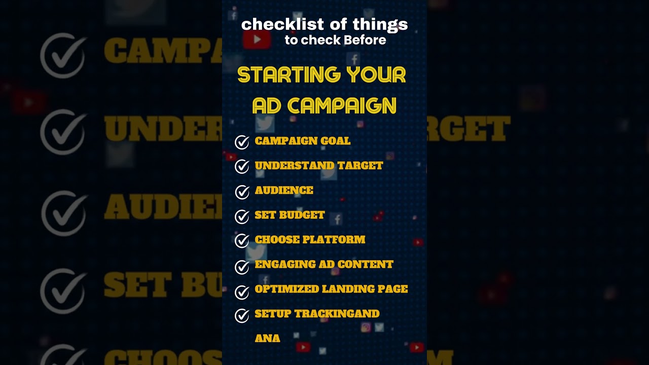 Checklist of Things to Check Before Starting Your Ad Campaign | Facebook Ad | Meta Ads | Ad Manager