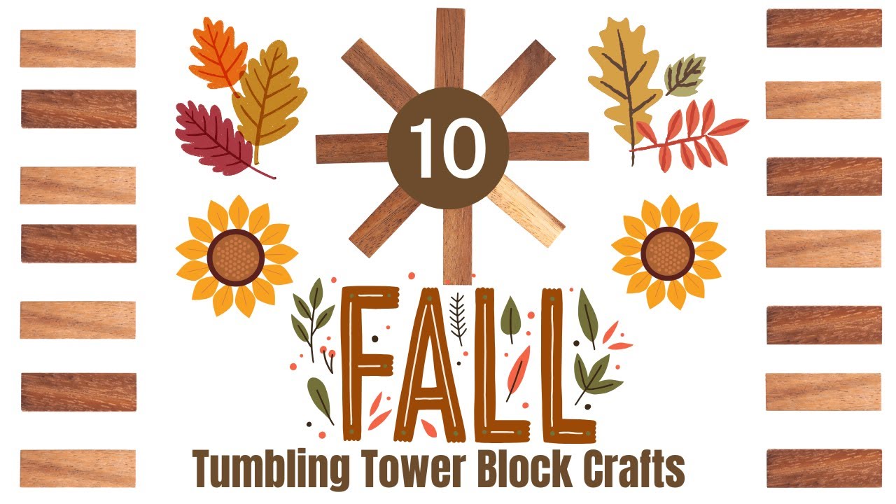 Dollar Tree Craft: 10 Autumn DIYs with Mini Jenga Blocks