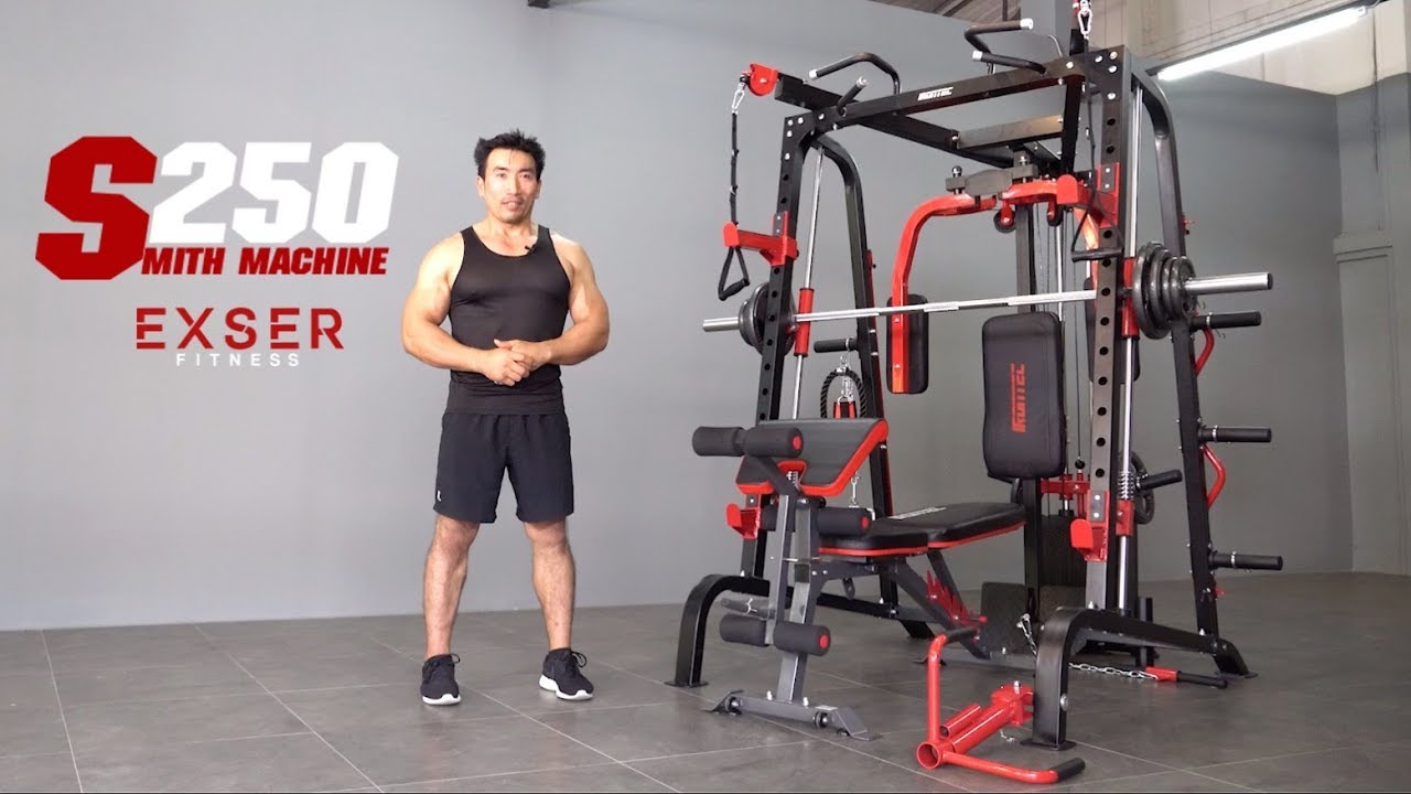 S250 - รีวิวจุดเด่น สมิท แมชชีน Smith Machine รุ่น S250™ ยี่ห้อ IRONTEC