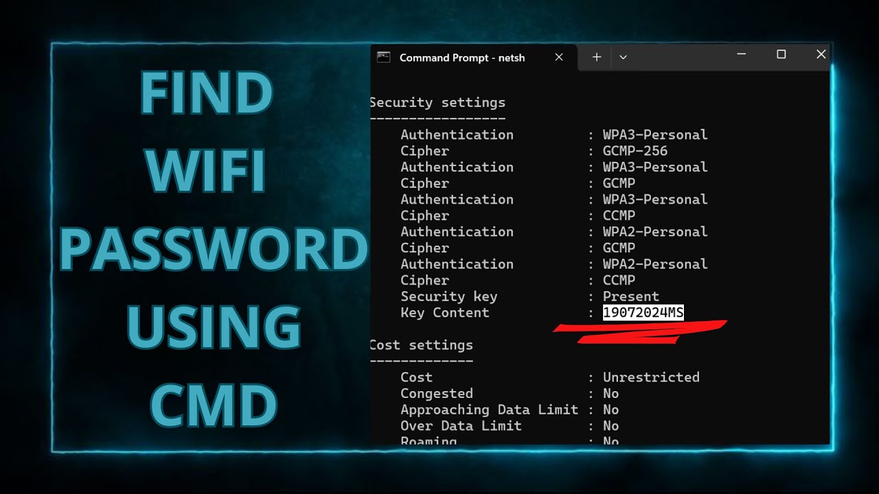How to Find WIFI Password Using CMD in windows 11