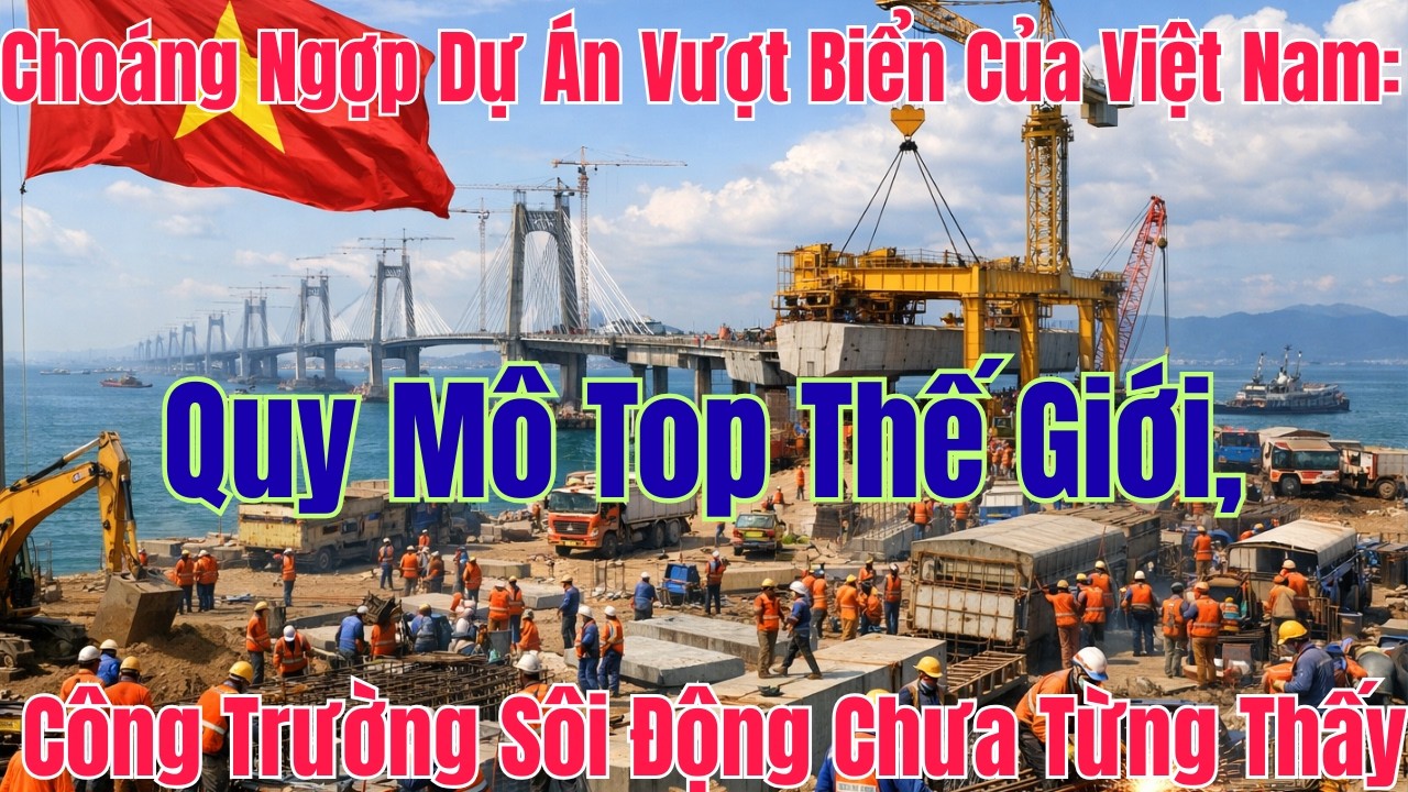 Choáng Ngợp Dự Án Vượt Biển Của Việt Nam: Quy Mô Top Thế Giới, Công Trường Sôi Động Chưa Từng Thấy