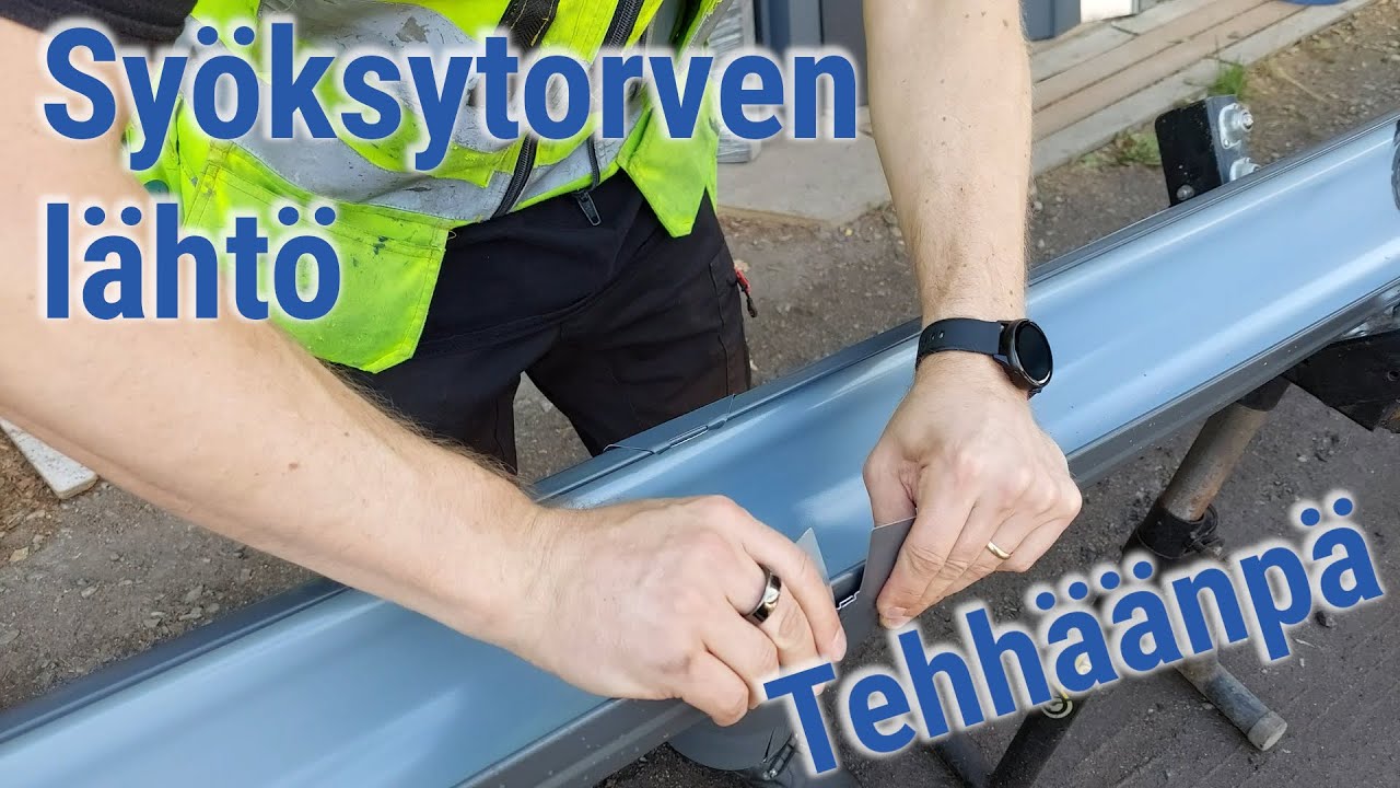 Tehhäänpä - Syöksytorven lähtö (syöksytorven reikä vesikouruun)