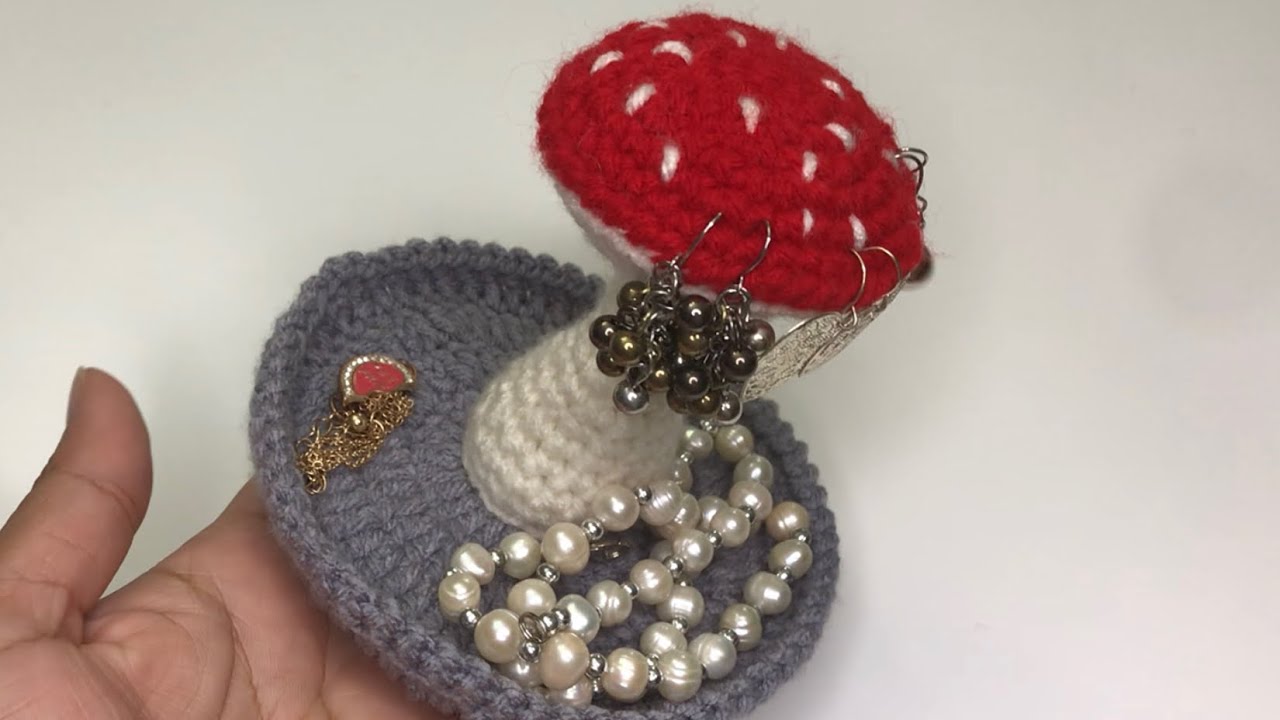 Increíble idea de regalo / teje y vende para el 10 de mayo !!  Día de la madre !! Hongo porta joyas.