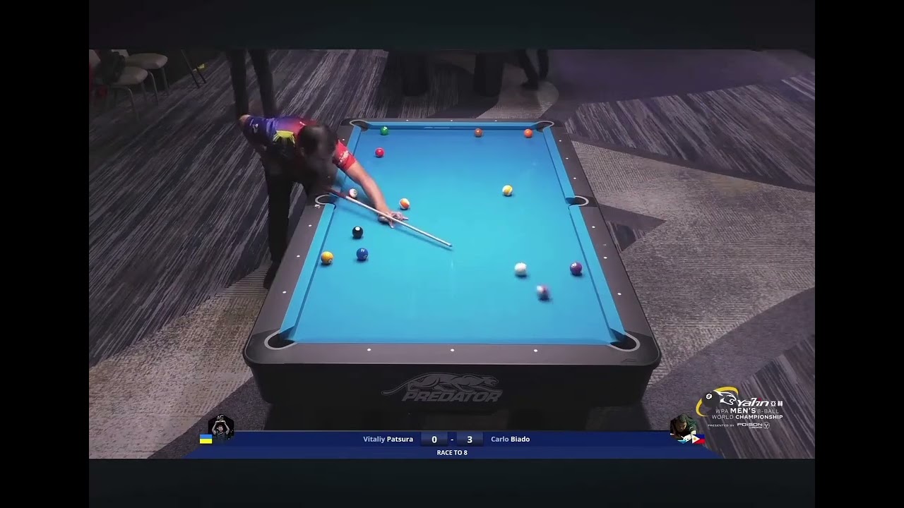 Carlo (the black tiger) biado full game highlights #billiards #pool1 #pool 