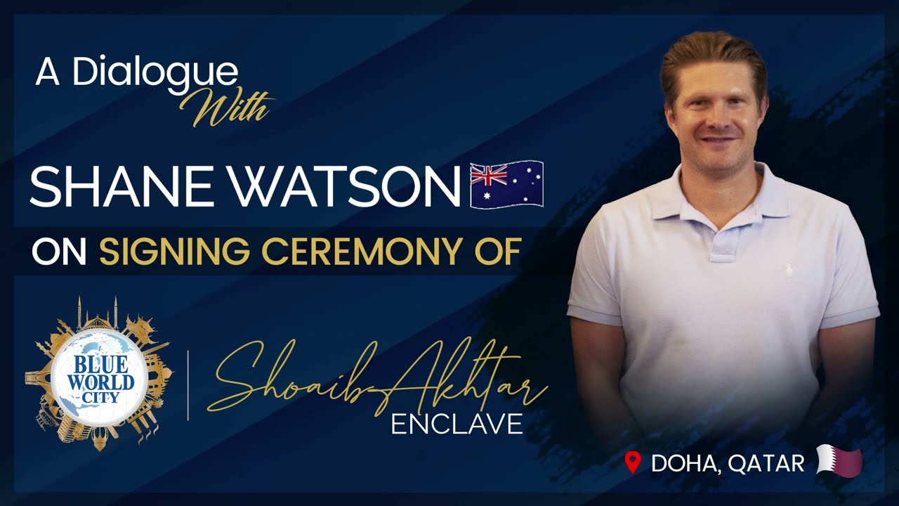 The Legendary Austrailian Cricket Player Shane Watson @ signing ceremony of Shoaib Akhtar Enclave
