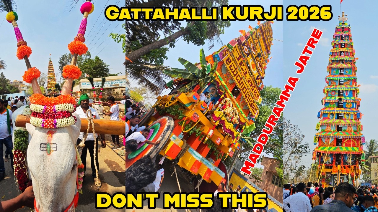 Gattahalli Jatre 2026😱 | Huskur Madduramma Kurji Festival | Stunning Procession 🔥