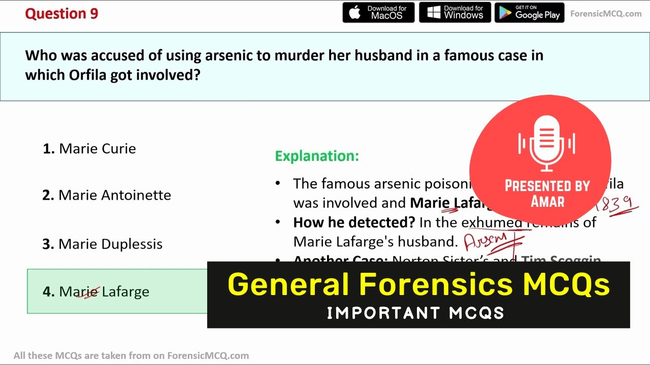 15 Important MCQs on General Forensic Science | Part-2 | Unit-I | 5000 MCQ Series UGC NET Forensics