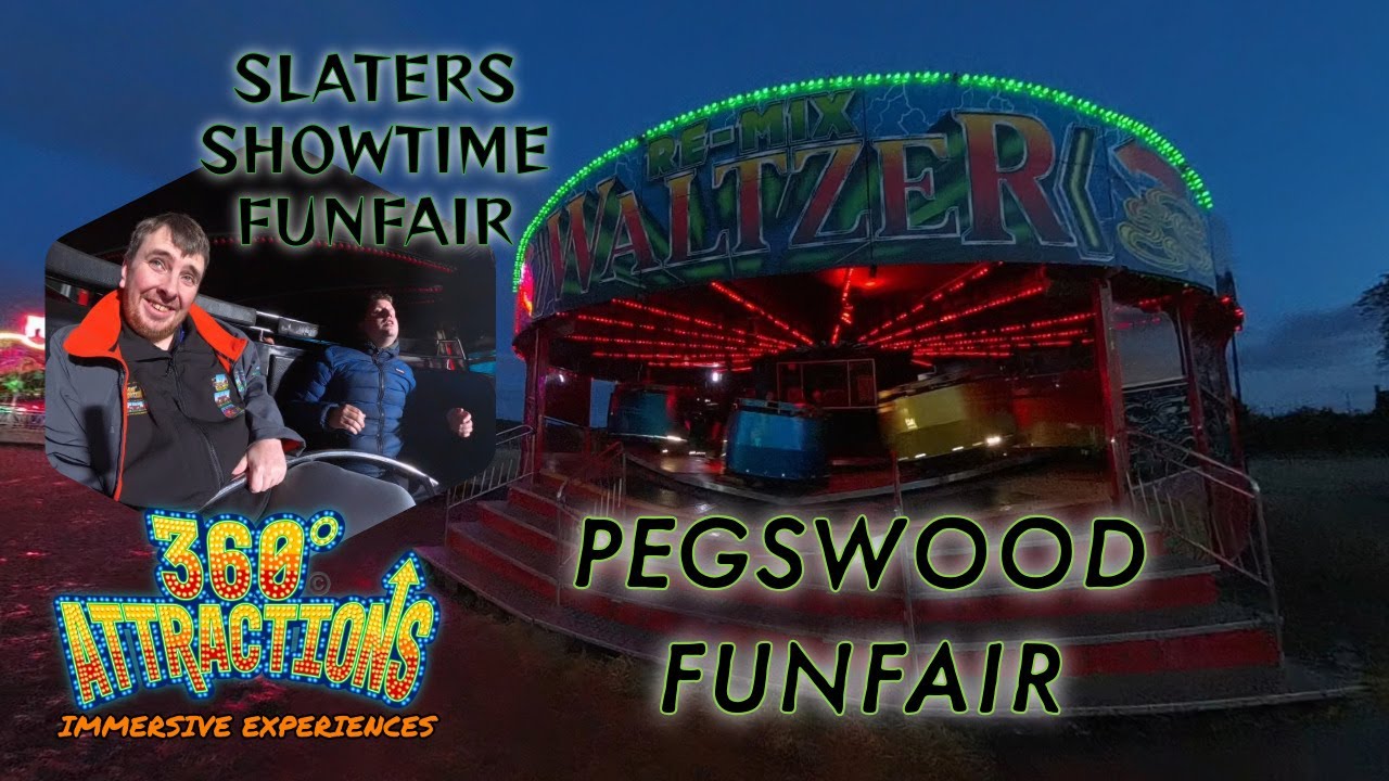 Onride Slaters Re-Mix Waltzer  | Immersive 360°  60 FPS | Pegswood Fun Fair 2024