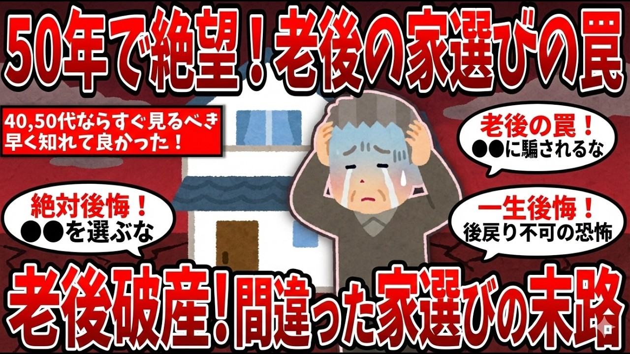 【2ch有益スレ】40代50代がガチで後悔…老後の家選び「これ知らずに決めたら詰む」ww【ゆっくり解説】