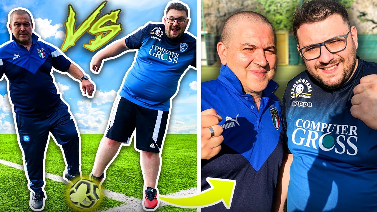 ⚽️ TONY TUBO vs PAPÁ sul CAMPO da CALCIO!! 1 vs 1 FOOTBALL CHALLENGE!