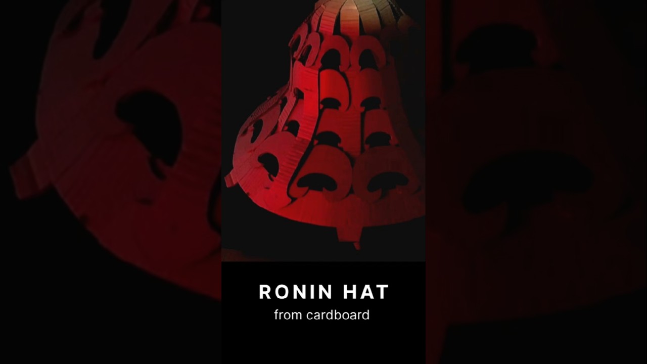 Шляпа самурая Ронина из картона #картонныйшлем #картонныеподелки #шляпасамурая