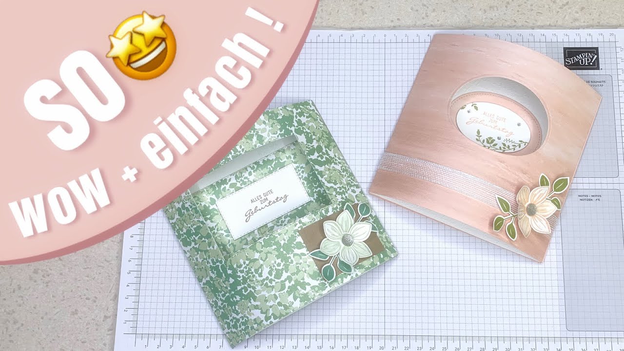 Bogenkarte mit Stampin´Up! Produkten Anleitung deutsch