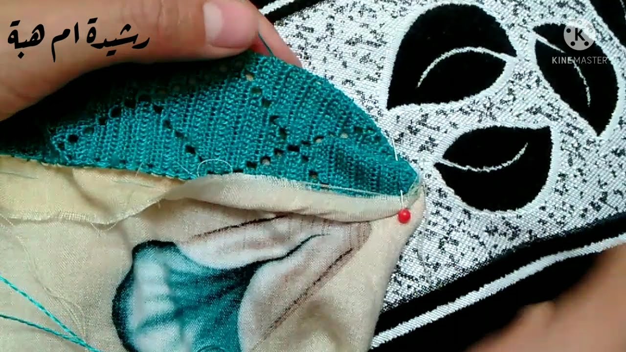 طريقة سهلة لتثبيت نصف طوق كروشي على الثوب 🤩🤩