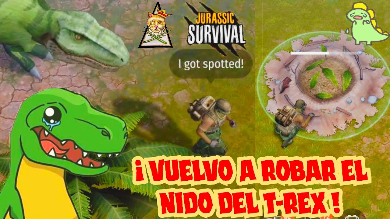 JURASSIC SURVIVAL🦖 ¿ COMO VOLVER A ROBAR EL NIDO DEL TIRANOSAURIO ? / CONSEGUIR CASCARA Y HUEVO 🦖
