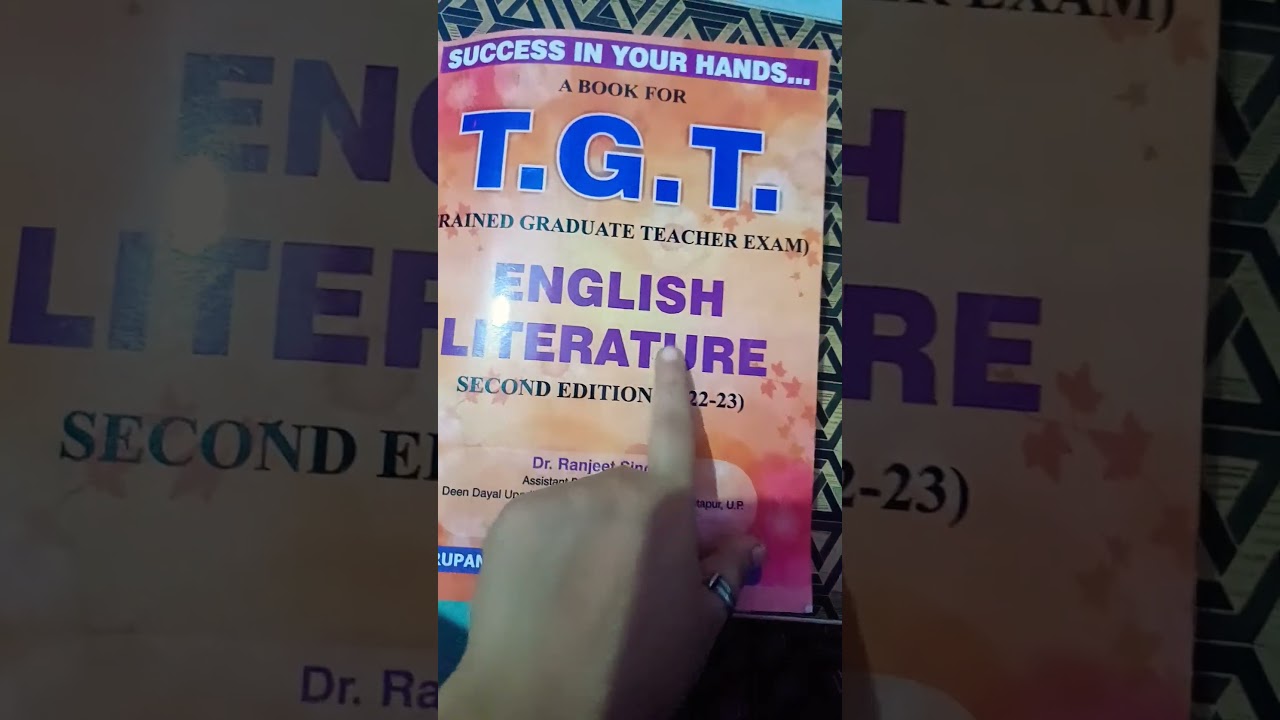 Best book for TGT PGT English. 