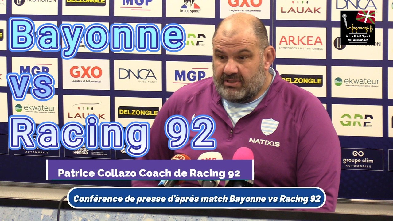Conférence de presse d'àprés match Bayonne contre Racing92