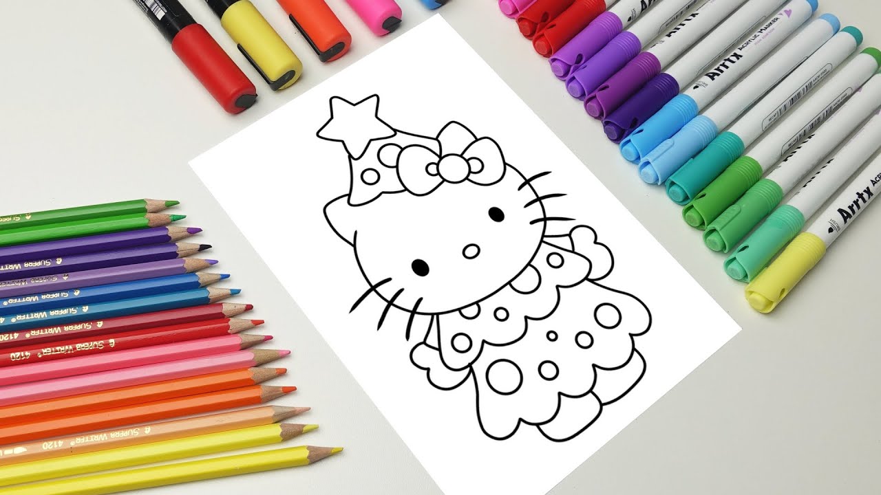 Hello Kitty Cute Coloring Pages