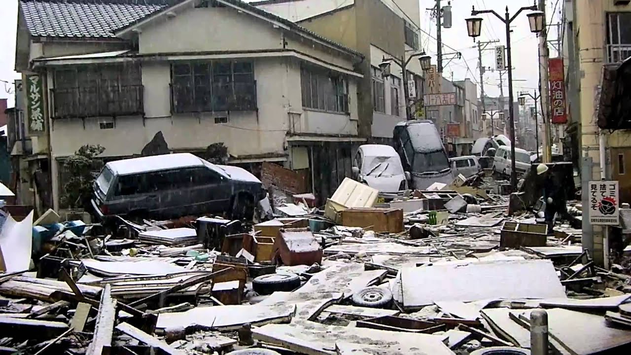 Destruction in Ishinomaki, Japan