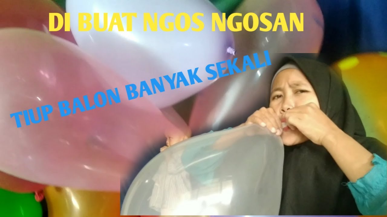 Sensasi Tantangan tiup balon banyak bikin ngos ngosan tapi seru