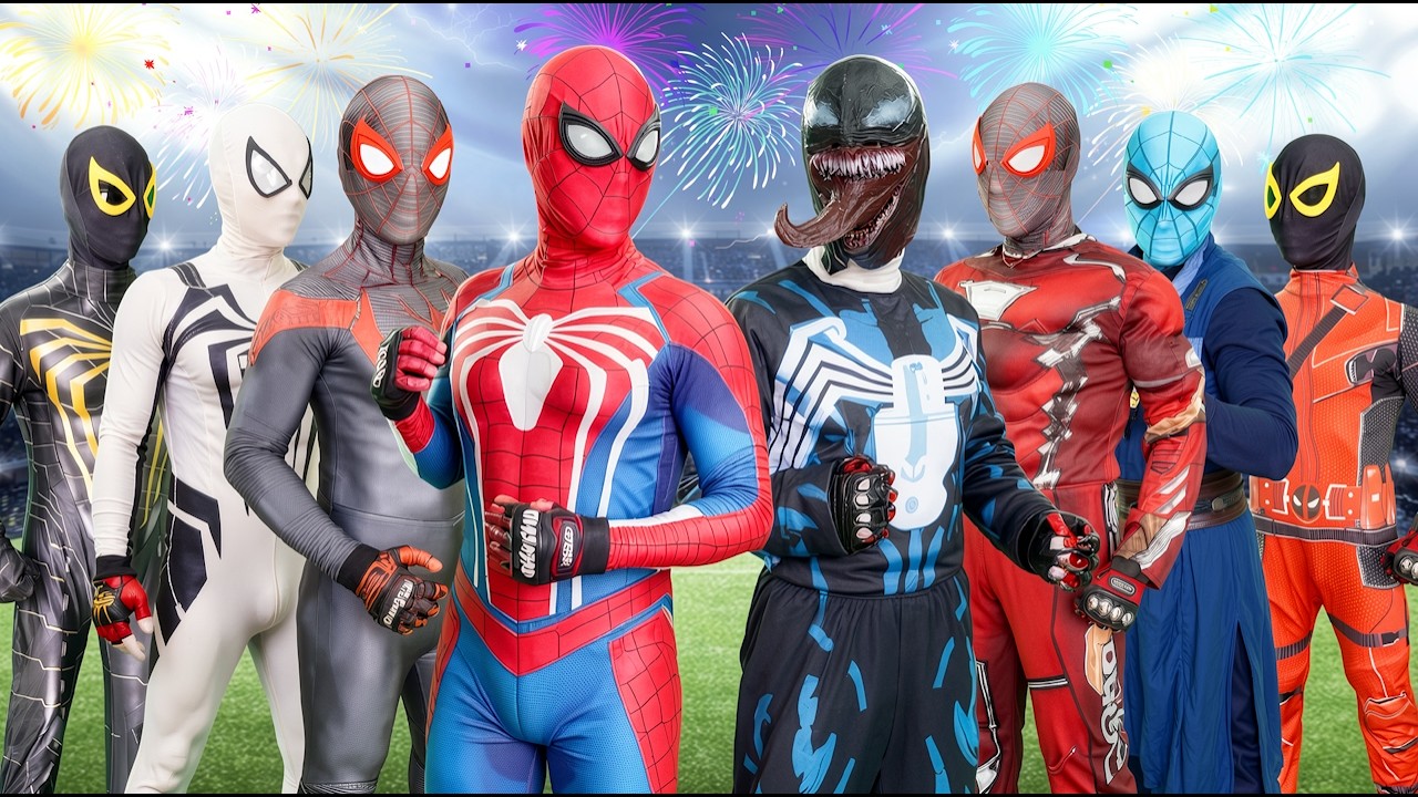 HELP! 3 SPIDER-MAN Bros Warn RED SPIDER – VENOM Disguised as PINK SPIDER!