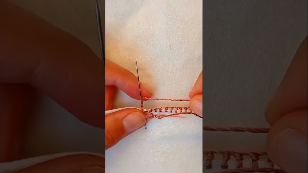 How to make design on handkerchief with thread