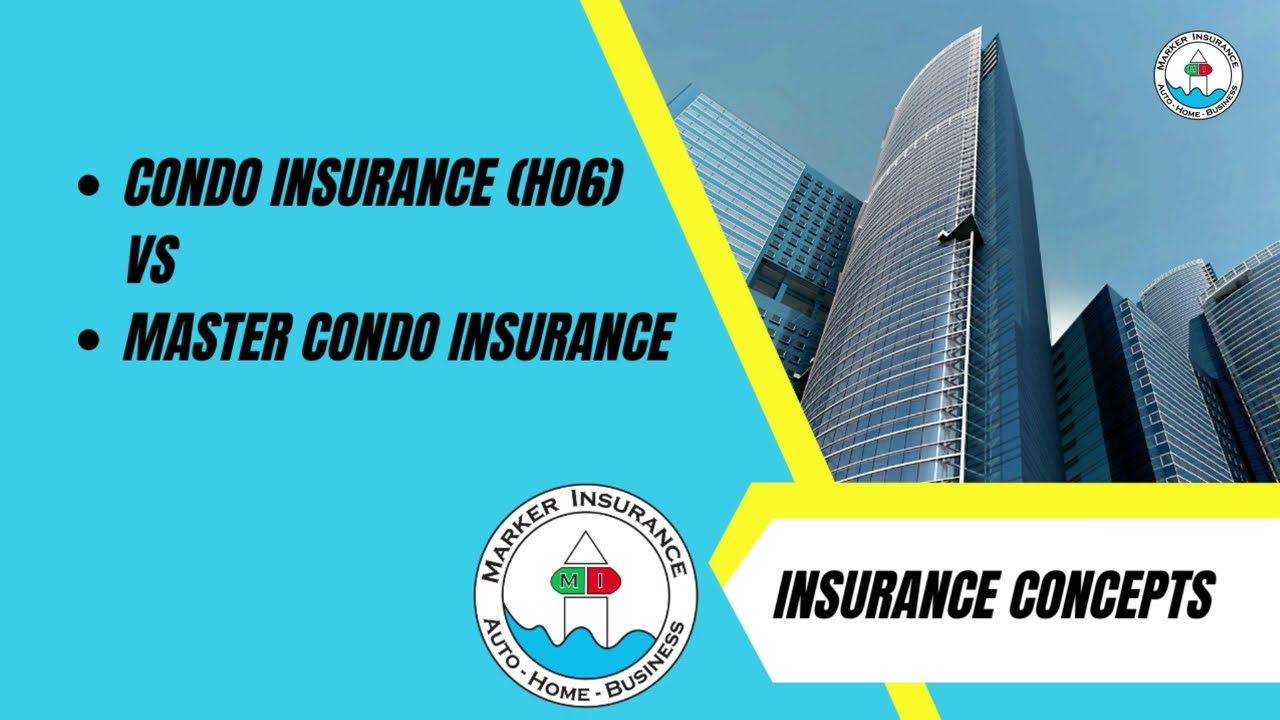 Condo unit owners insurance (HO6) vs Master Condo Insurance policy