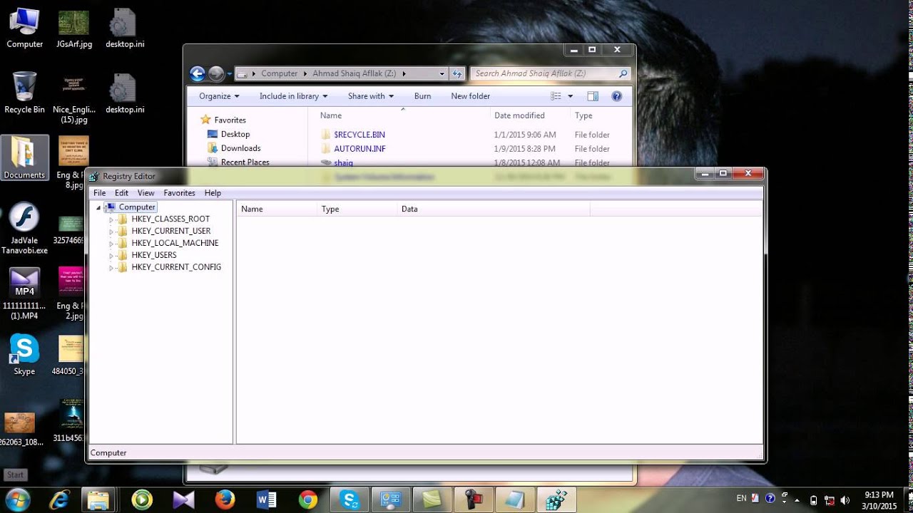 The best Hide tactic in windows registry by Raziq Green