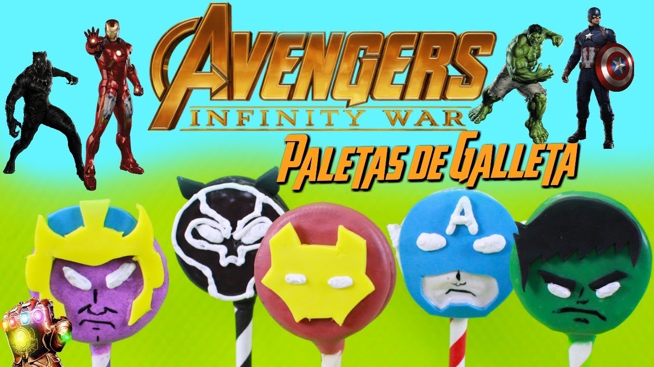 PALETAS DE GALLETA AVENGERS INFINITY WAR