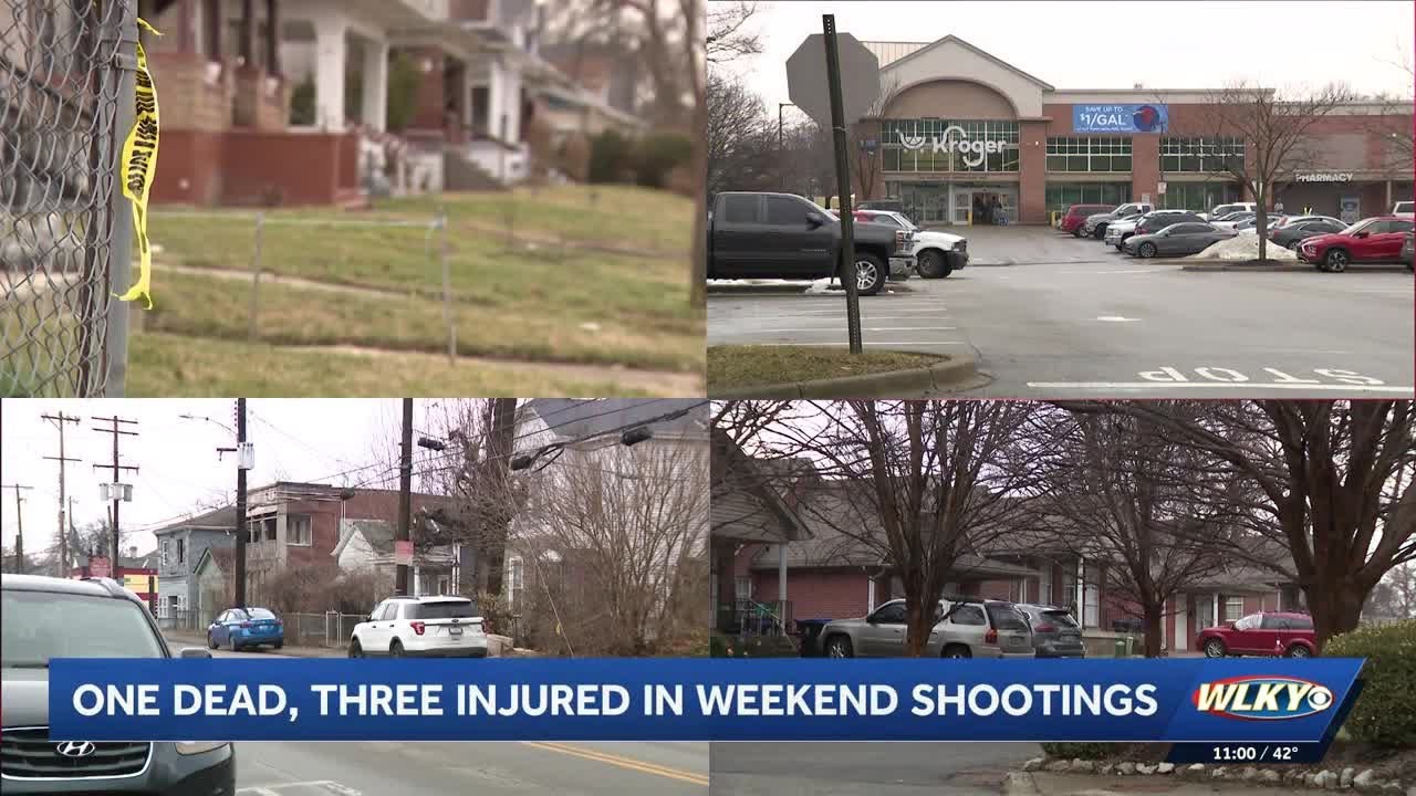 'It's happening everywhere': One dead, four hurt in weekend shootings across Louisville