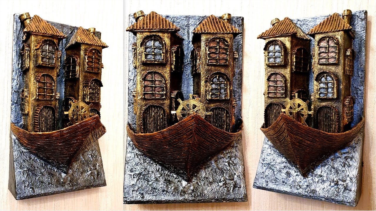 DIY/Awesome Idea from recycled cardboard/Paper craft/Wall decor