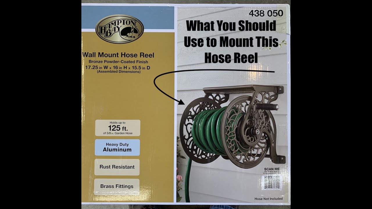 Hampton Bay Wall Mount Hose Reel Installation