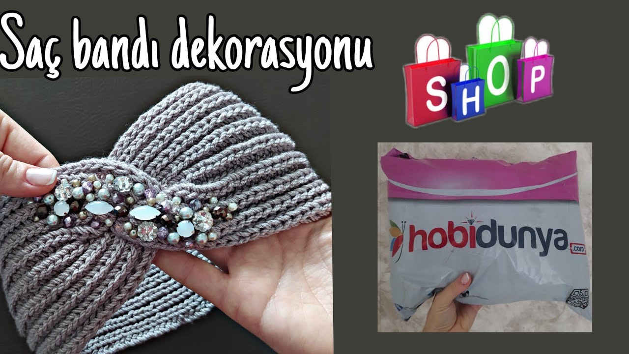 Hobidunya alışverişim / Kafa bandı veya şapka boncuk işleme