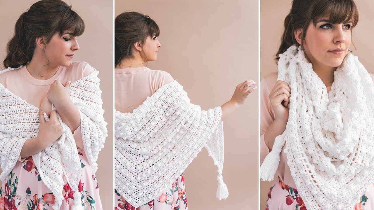 Crochet Le Nuage Wrap + Triangle Scarf