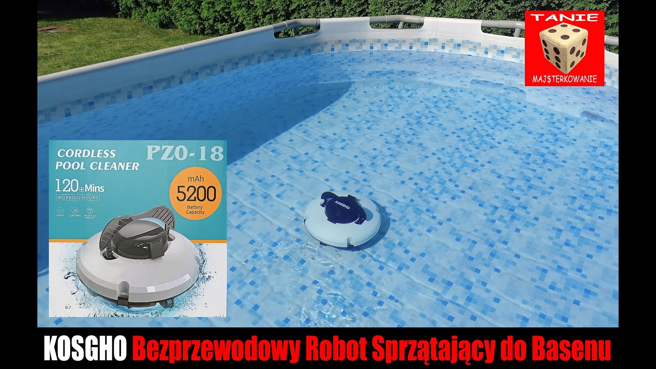 KOSGHO Robot Sprzątający do Basenu (Bezprzewodowy Odkurzacz) Podwodna 