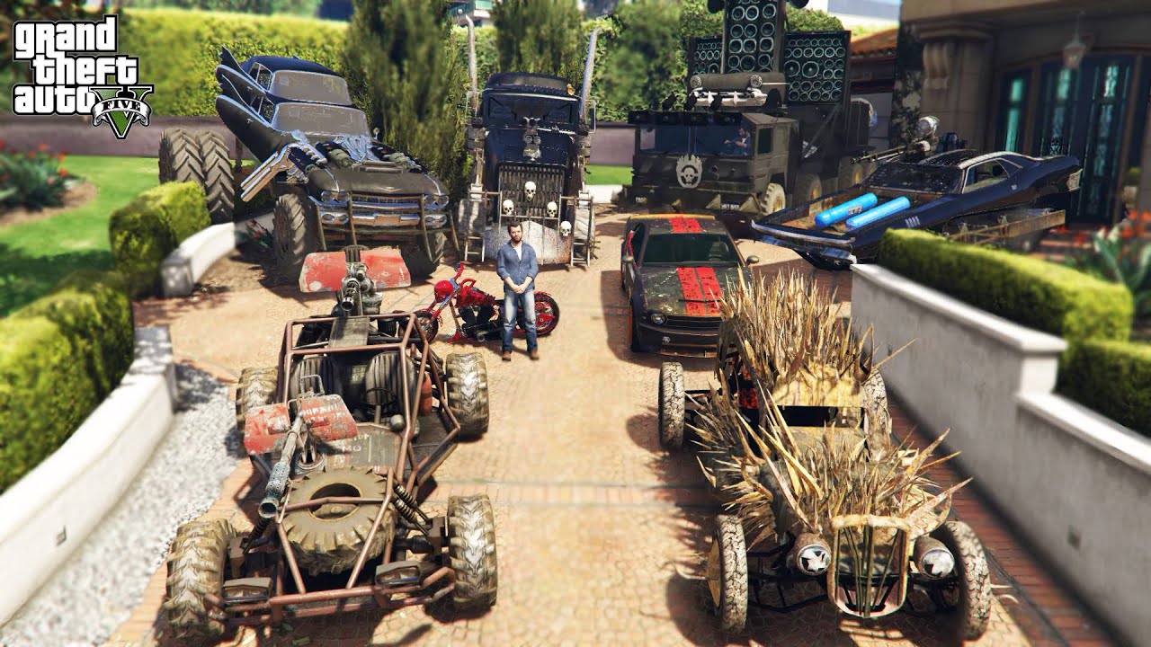 GTA 5 - Stealing MADMAX Vehicles with Michael! (Real Life Cars #91)