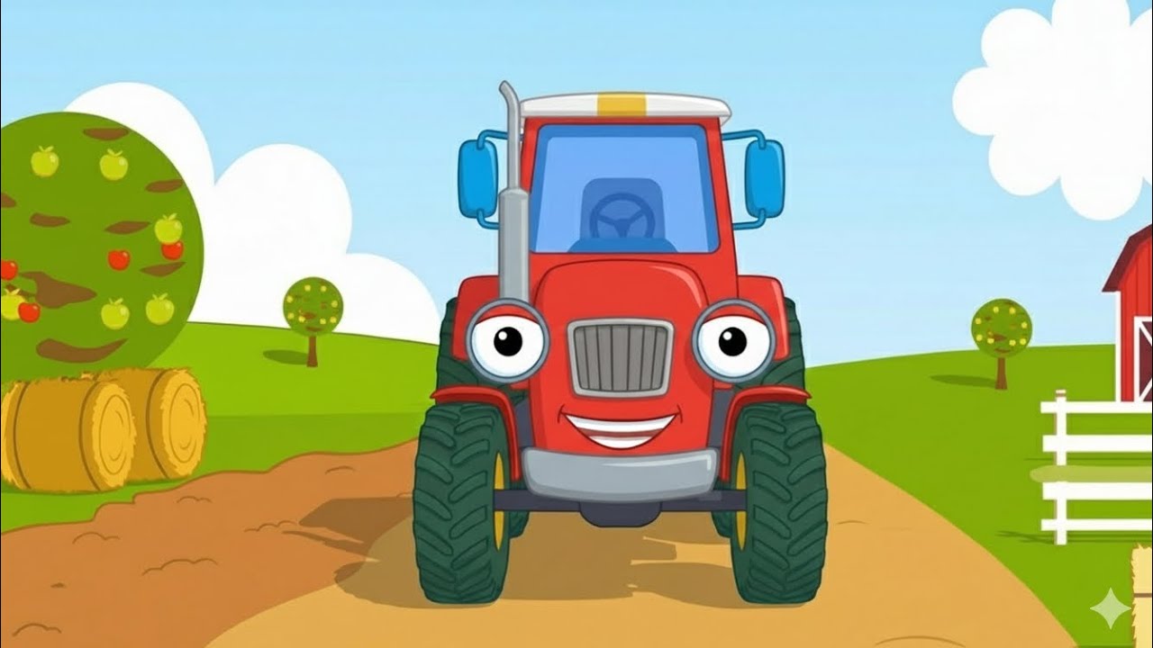 🚜 Der fröhliche Traktor im Dorf | Moo Moo Kühe & Baa Baa Schafe | Kinderlied
