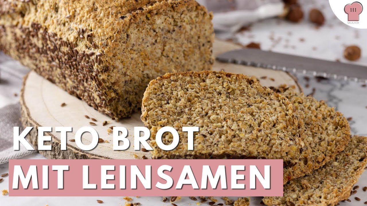 Nur 1 g KH pro Scheibe 😍 Kerniges Leinsamenbrot mit Haselnüssen ohne Mehl // Keto Rezept