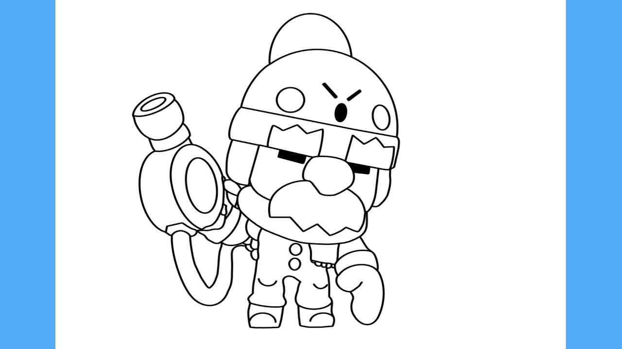 COMO DESENHAR GALE DO BRAWL STARS