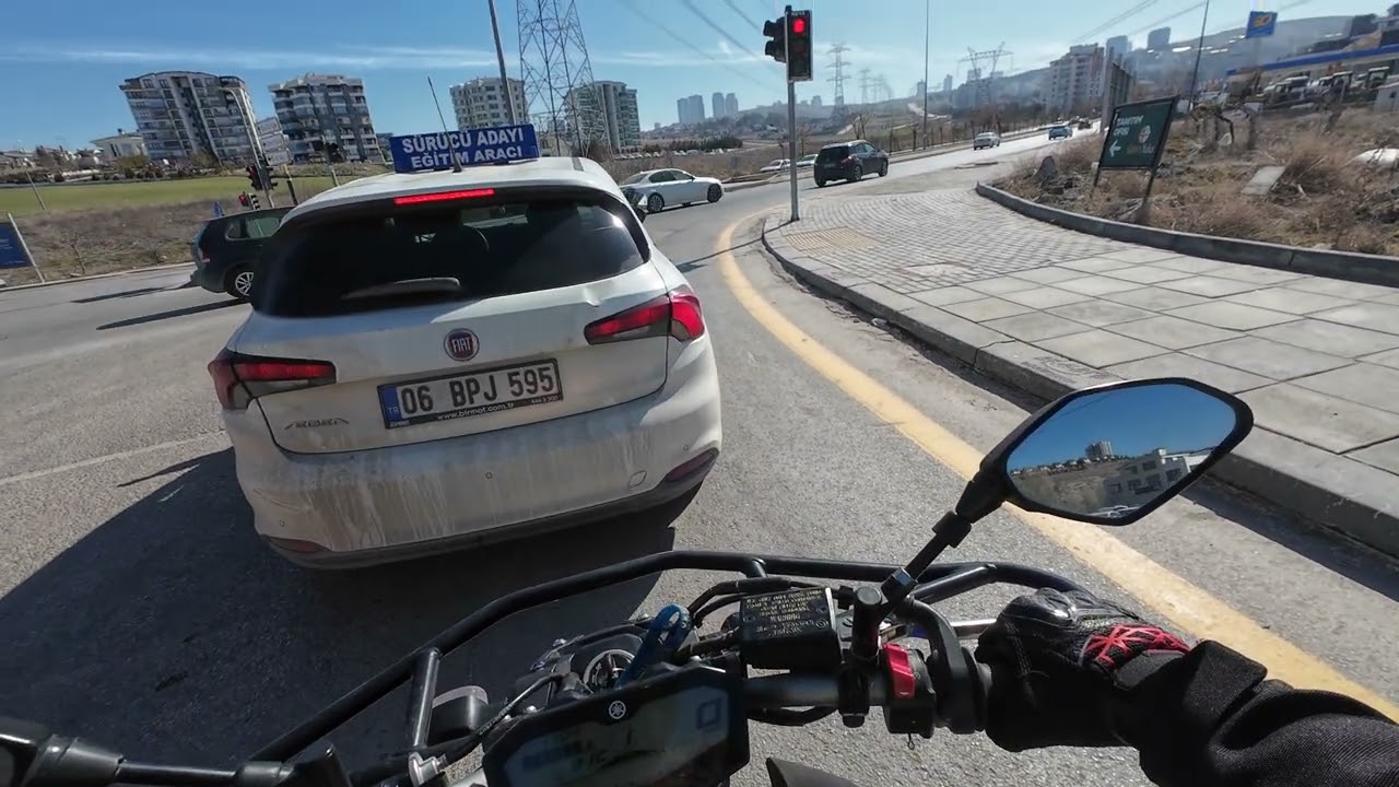 ANKARA ÇANKAYA YAŞAMKENT PAZAR YERİ MOTOSİKLET SINAV PARKURU 2 YOL GÜZERGAHI