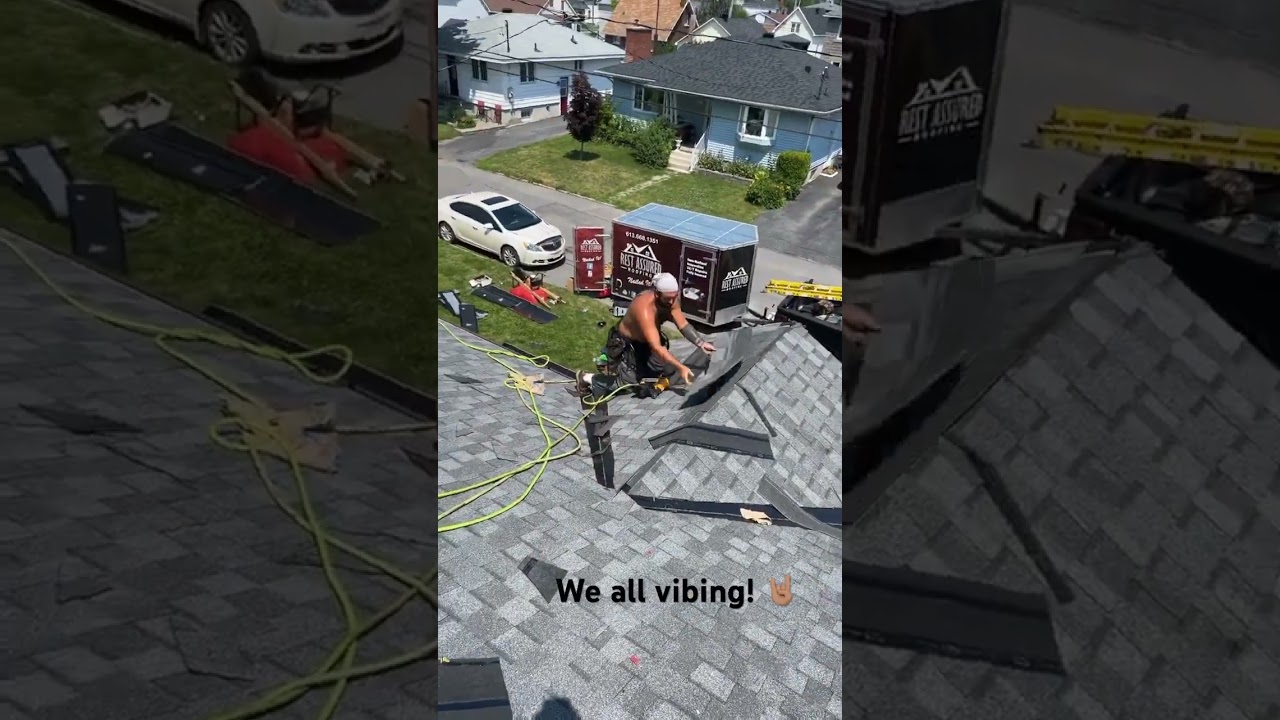 Did he fall?!? 😰 #funny #roofing #construction #team #summer