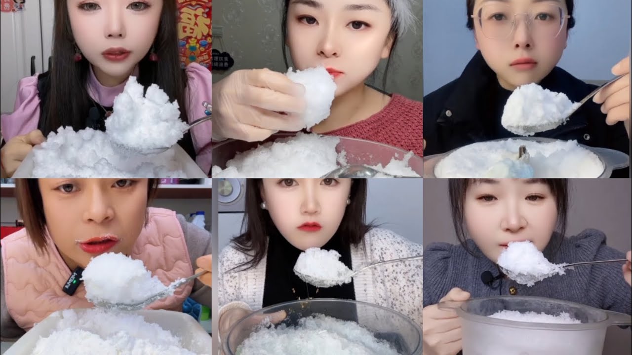 ASMR SOFT POWDERY ICE EATING | WHITE ICE EATING