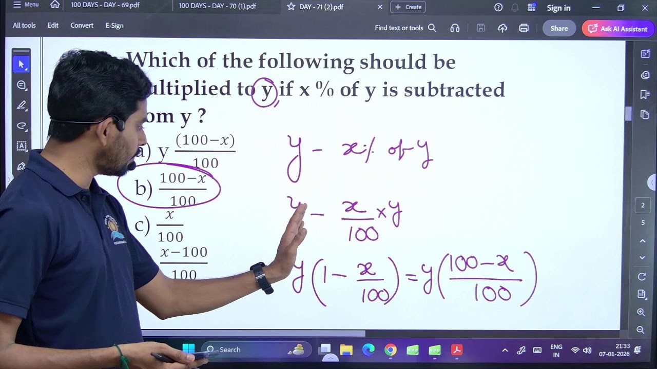 PERCENTAGES || SAINIK SCHOOL 6TH & 9TH CLASS MATHEMATICS || AISSEE - 2026-27