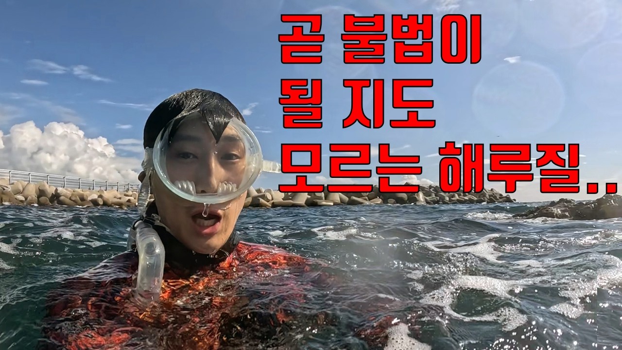 계속 하고 싶습니다 !! 문어, 뿔소라, 벵에돔 !! 술안주가 지천인 경상도 바다에서 자급자족 소주 한잔~!!
